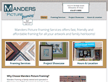 Tablet Screenshot of mandersframing.com